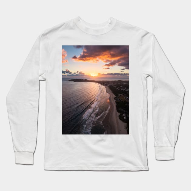 Byron Bay Sunrise Long Sleeve T-Shirt by LukeDavidPhoto